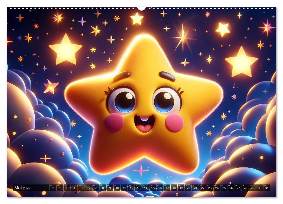 Étincelles célestes : La petite étoile et ses voyages (Calendrier mural CALVENDO Premium 2025) 
