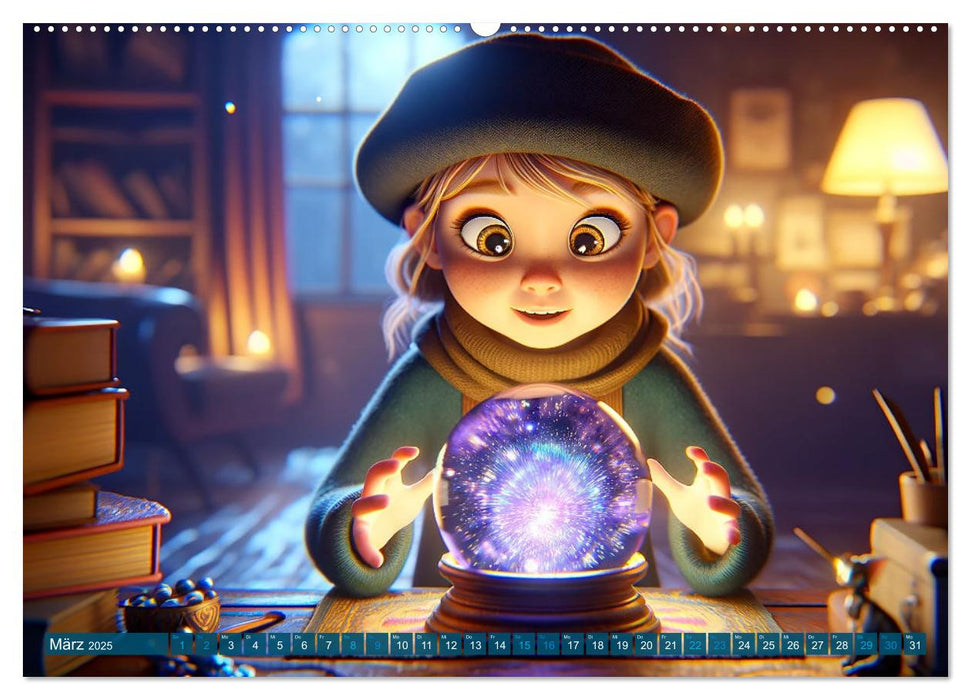 Mondes de sorcières : une année pleine de magie et de mystères (calendrier mural CALVENDO Premium 2025) 