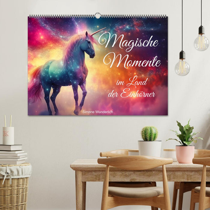 Moments magiques au pays des licornes (Calendrier mural CALVENDO 2025) 