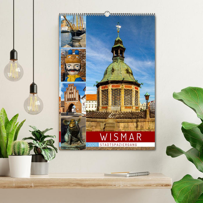 Wismar - Promenade en ville (Calendrier mural CALVENDO 2025) 