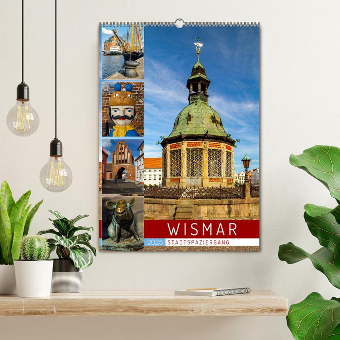 Wismar - Promenade en ville (Calendrier mural CALVENDO 2025) 