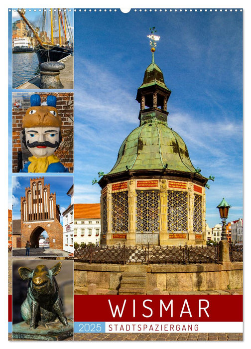 Wismar - Stadtspaziergang (CALVENDO Wandkalender 2025)