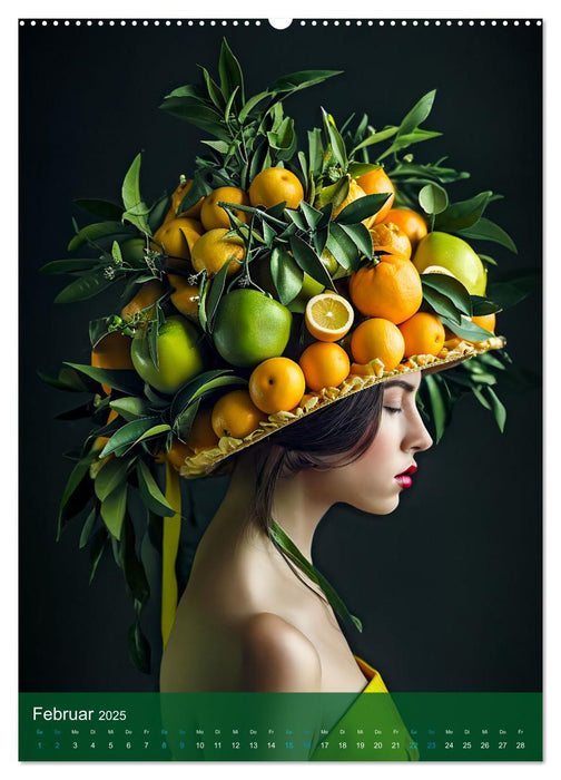 Süße Früchte - Fruchtiger Kalender voller Hutkreationen (CALVENDO Wandkalender 2025)