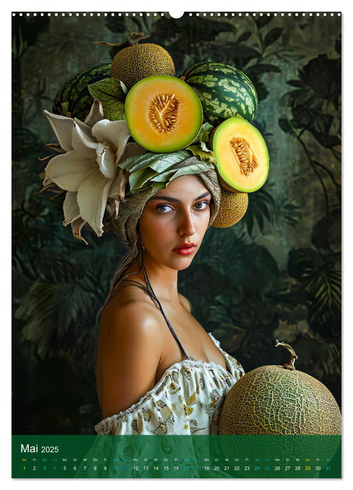 Fruits sucrés - calendrier fruité plein de créations de chapeaux (CALVENDO Premium Wall Calendar 2025) 