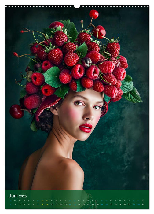 Süße Früchte - Fruchtiger Kalender voller Hutkreationen (CALVENDO Premium Wandkalender 2025)