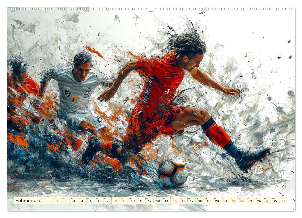 Football - donnez tout (Calendrier mural CALVENDO Premium 2025) 
