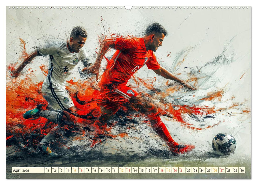 Football - donnez tout (Calendrier mural CALVENDO Premium 2025) 