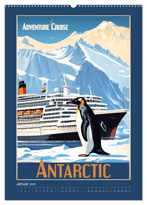 World Travel Poster - voyage nostalgique autour du monde (Calvendo Premium Wall Calendar 2025) 