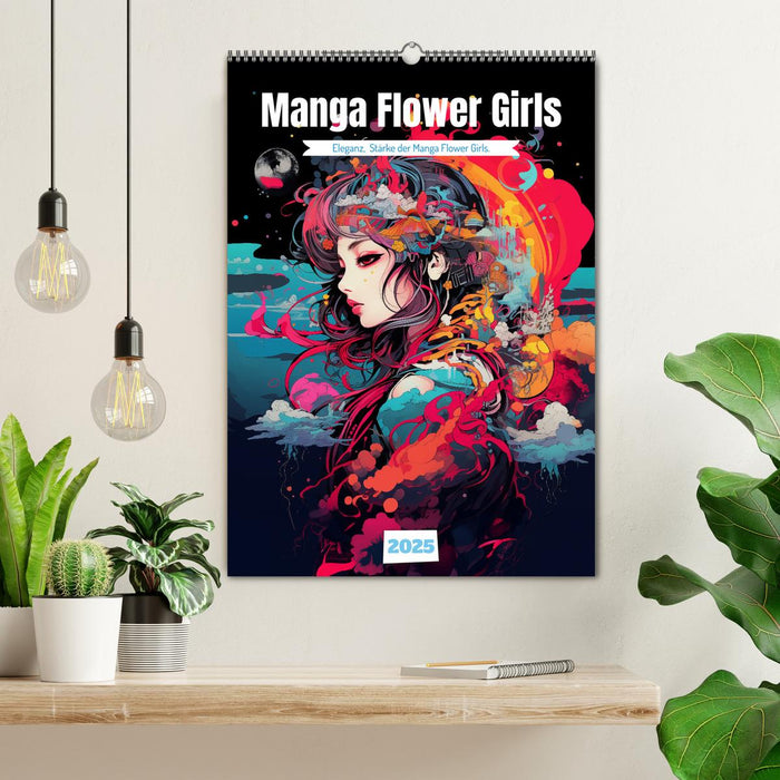 Manga Flower Girls (Calendrier mural CALVENDO 2025) 
