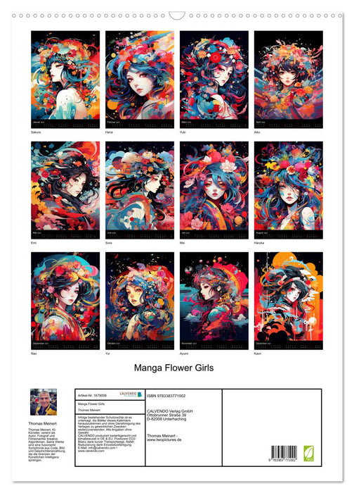Manga Flower Girls (CALVENDO Wandkalender 2025)