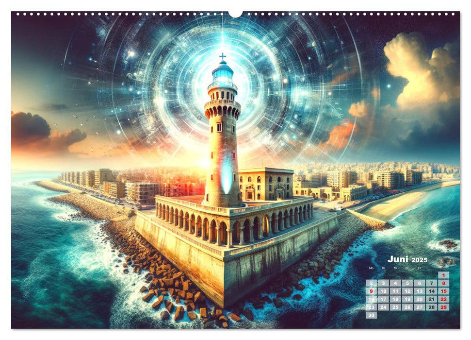 Weltwunder: Antike und neue: Visualisiert durch Moderne KI-Kunst (CALVENDO Premium Wandkalender 2025)