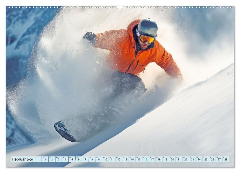 Snowboarder in Aktion (CALVENDO Premium Wandkalender 2025)