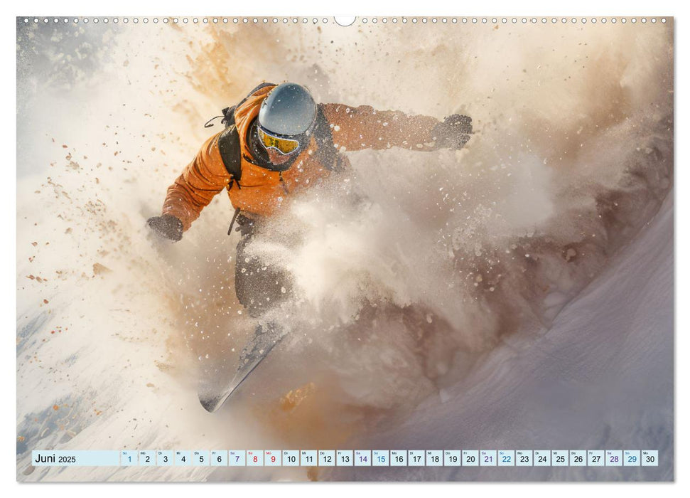 Snowboarder in Aktion (CALVENDO Premium Wandkalender 2025)