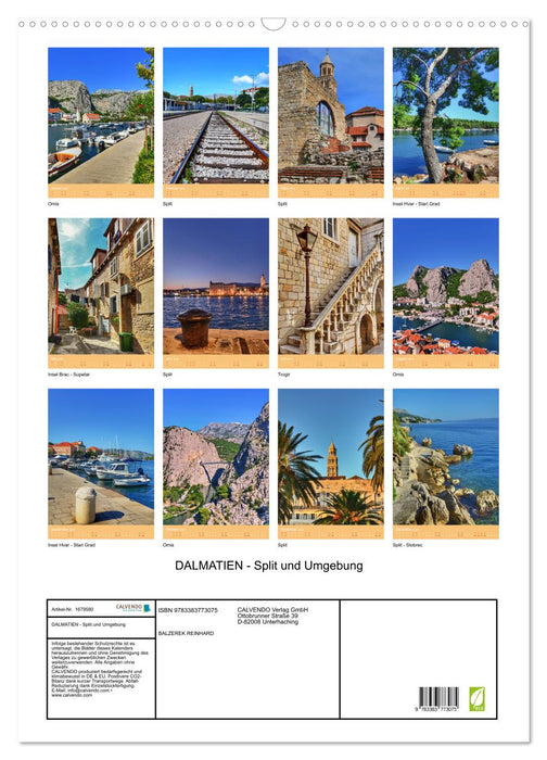 DALMATIEN - Split und Umgebung (CALVENDO Wandkalender 2025)