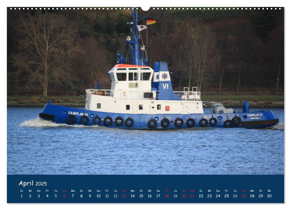 Schlepper im Hamburger Hafen (CALVENDO Wandkalender 2025)