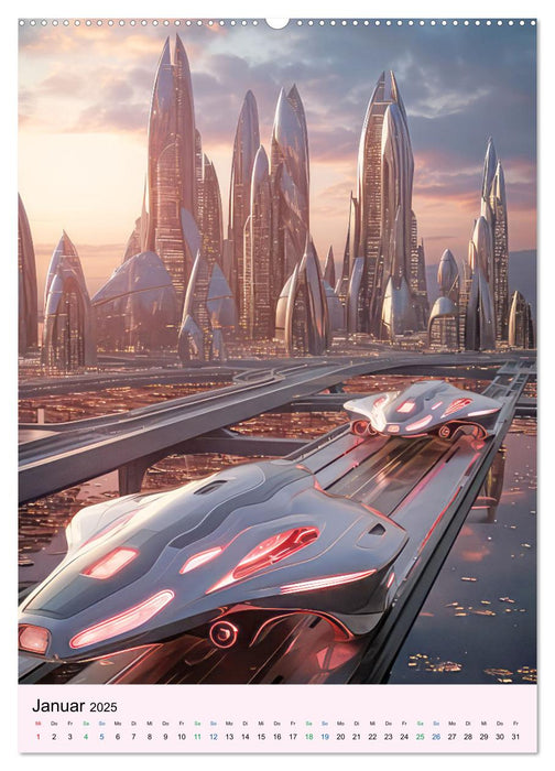 Sci-fi Welten - Fantasiebilder (CALVENDO Premium Wandkalender 2025)