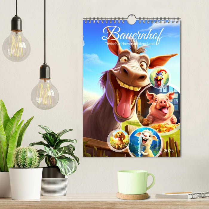 Bauernhof. Tierischer Humor auf dem Land (CALVENDO Wandkalender 2025)