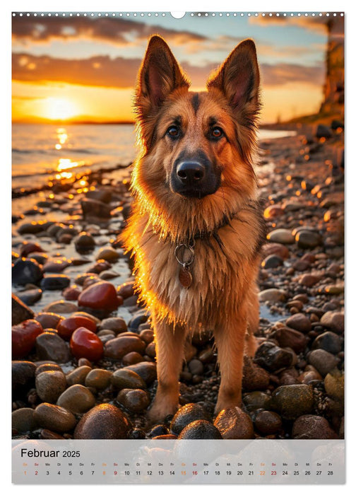Deutscher Schäferhund - mutig und zuverlässig (CALVENDO Premium Wandkalender 2025)