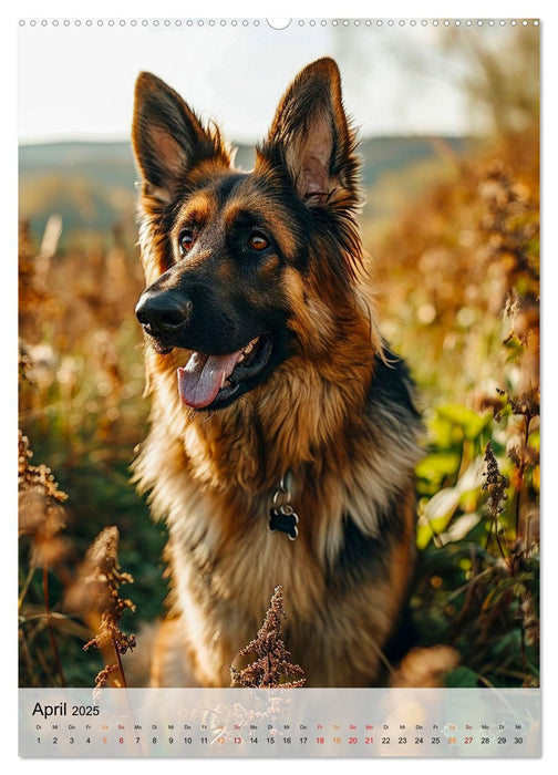 Deutscher Schäferhund - mutig und zuverlässig (CALVENDO Premium Wandkalender 2025)