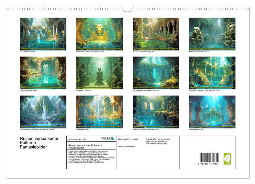 Ruinen versunkener Kulturen - Fantasiebilder (CALVENDO Wandkalender 2025)