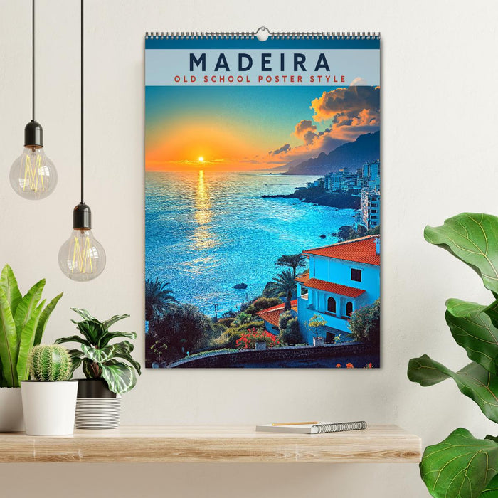 Madeira - Old School Poster Style (CALVENDO Wandkalender 2025)