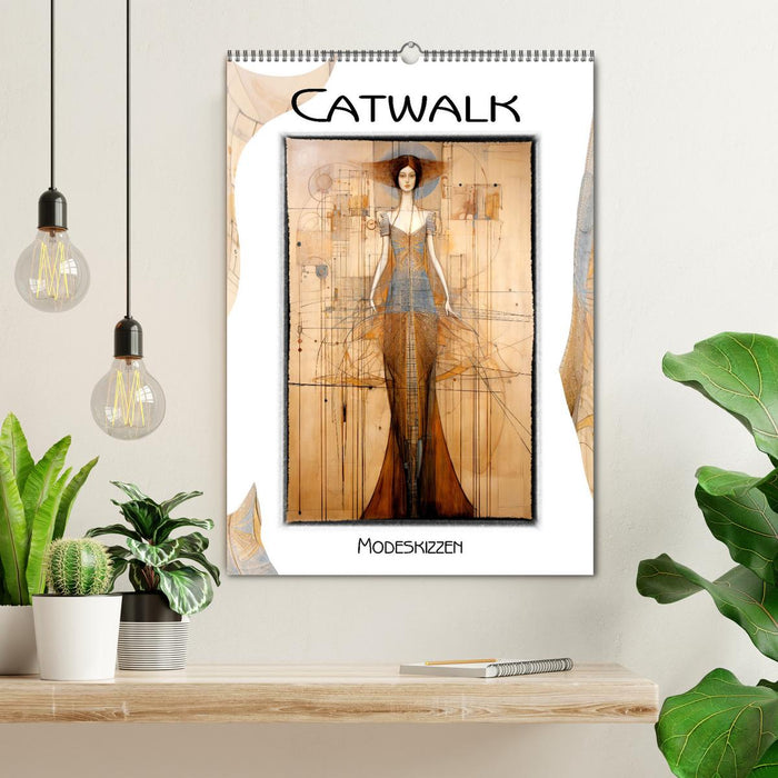 Catwalk - Modeskizzen (CALVENDO Wandkalender 2025)