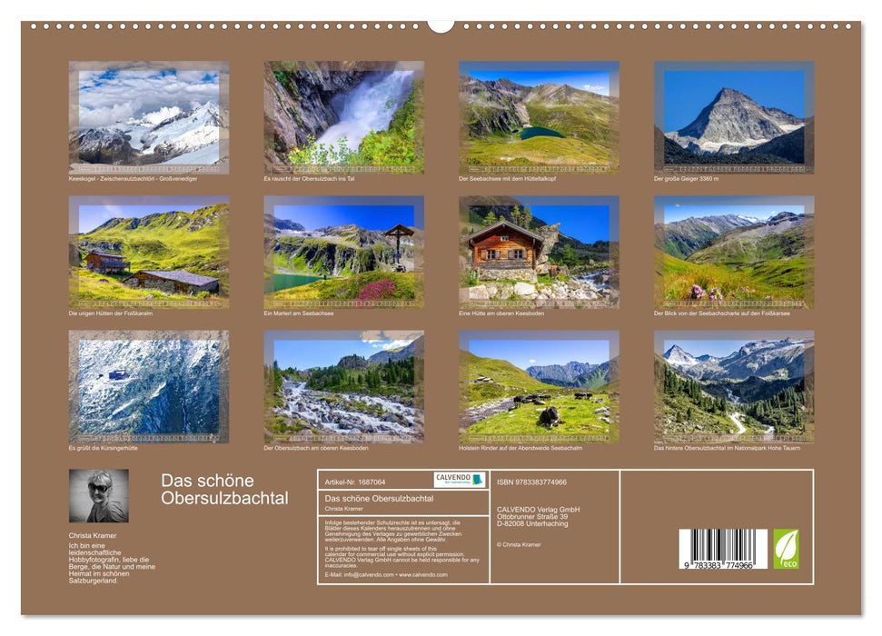 Das schöne Obersulzbachtal (CALVENDO Premium Wandkalender 2025)