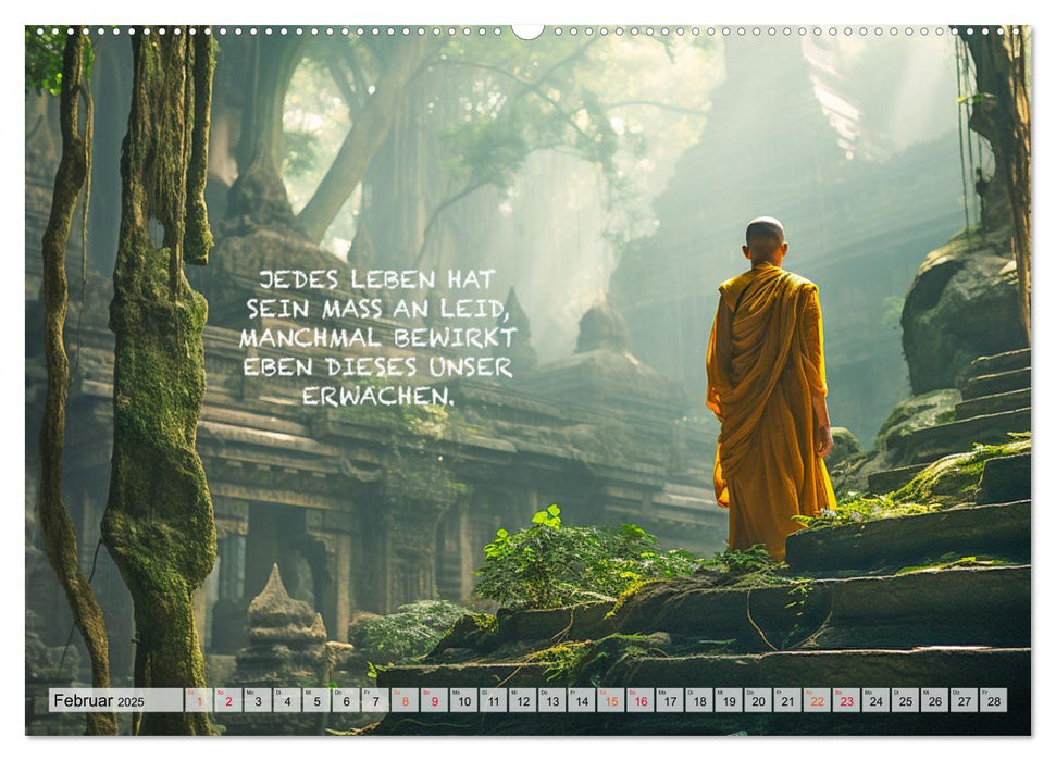 Buddhistische Sprüche (CALVENDO Premium Wandkalender 2025)