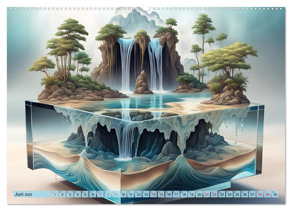 Magie der Natur - Wasserfälle (CALVENDO Premium Wandkalender 2025)