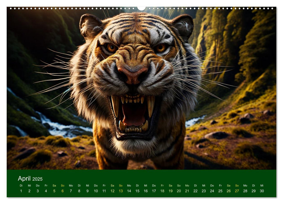 Majestätische Tiger (CALVENDO Premium Wandkalender 2025)
