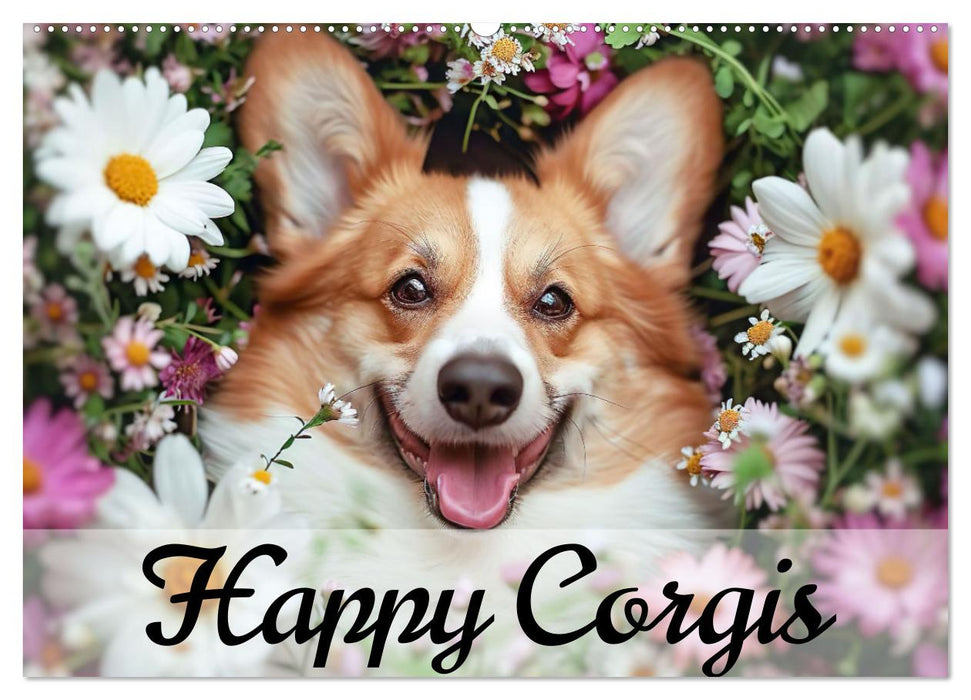 Happy Corgis (CALVENDO Wandkalender 2025)