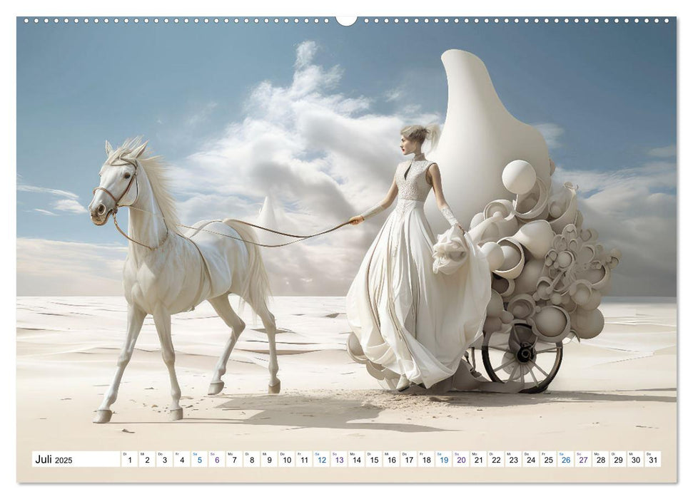 Surrealismus trifft Pferdefans (CALVENDO Premium Wandkalender 2025)