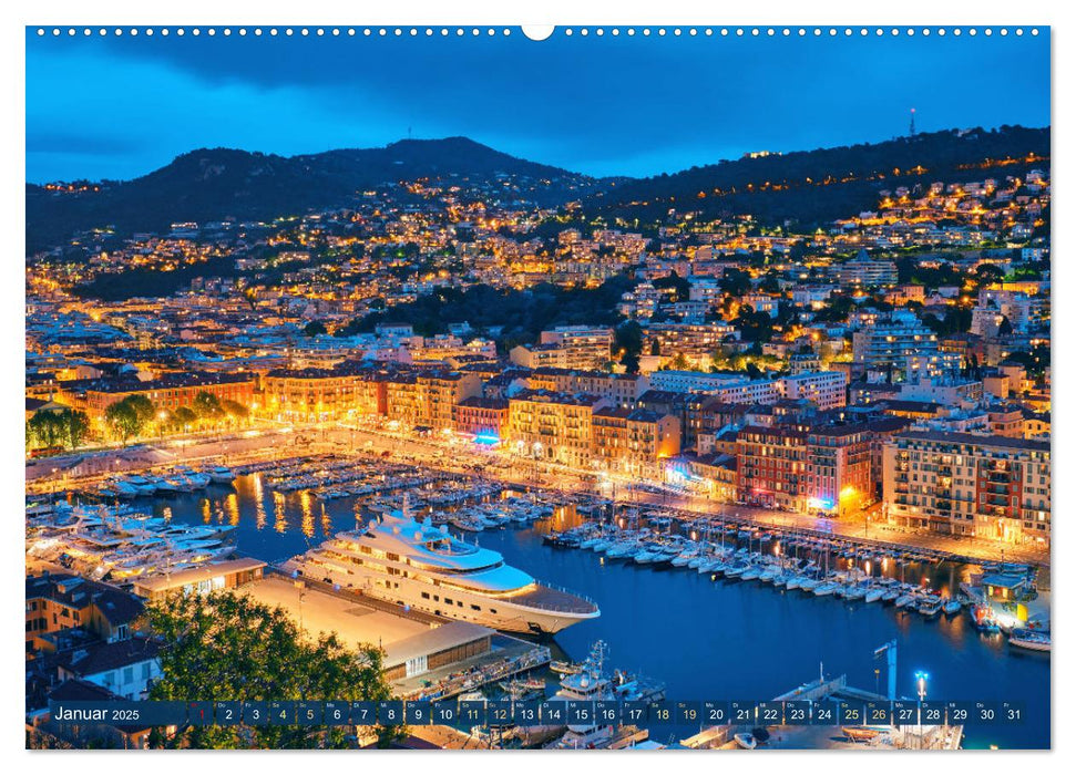 Lebendige Cote d'Azur: Die azurblaue Küste (CALVENDO Wandkalender 2025)