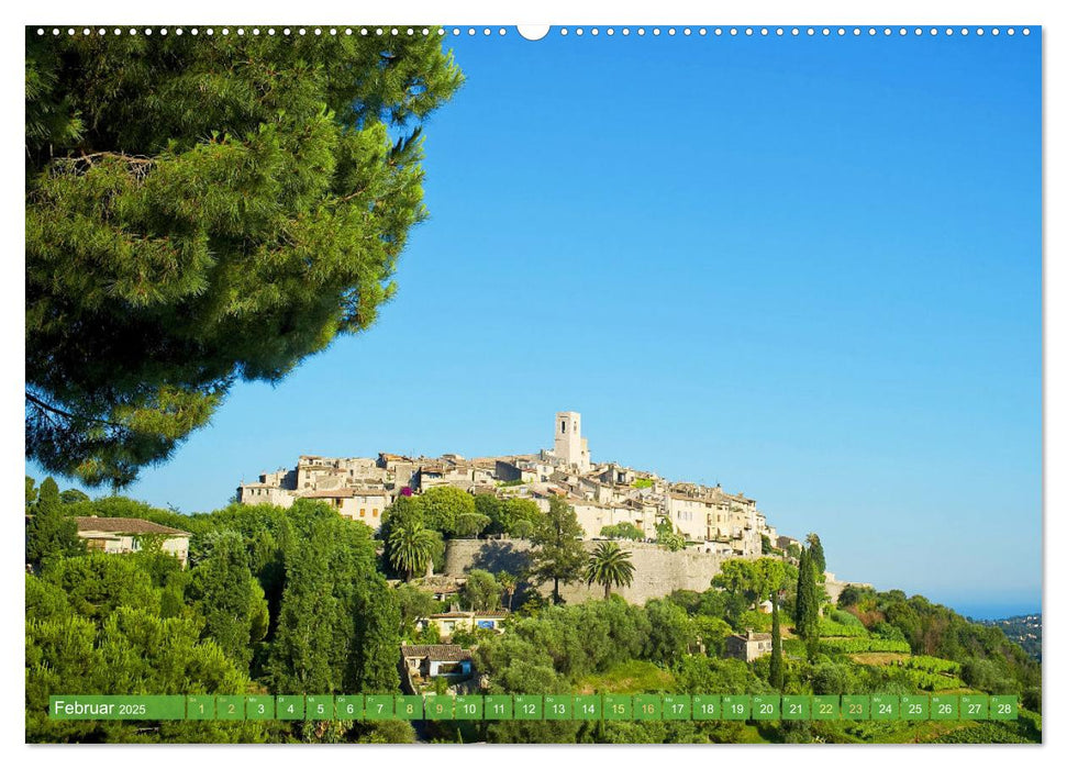 Lebendige Cote d'Azur: Die azurblaue Küste (CALVENDO Wandkalender 2025)