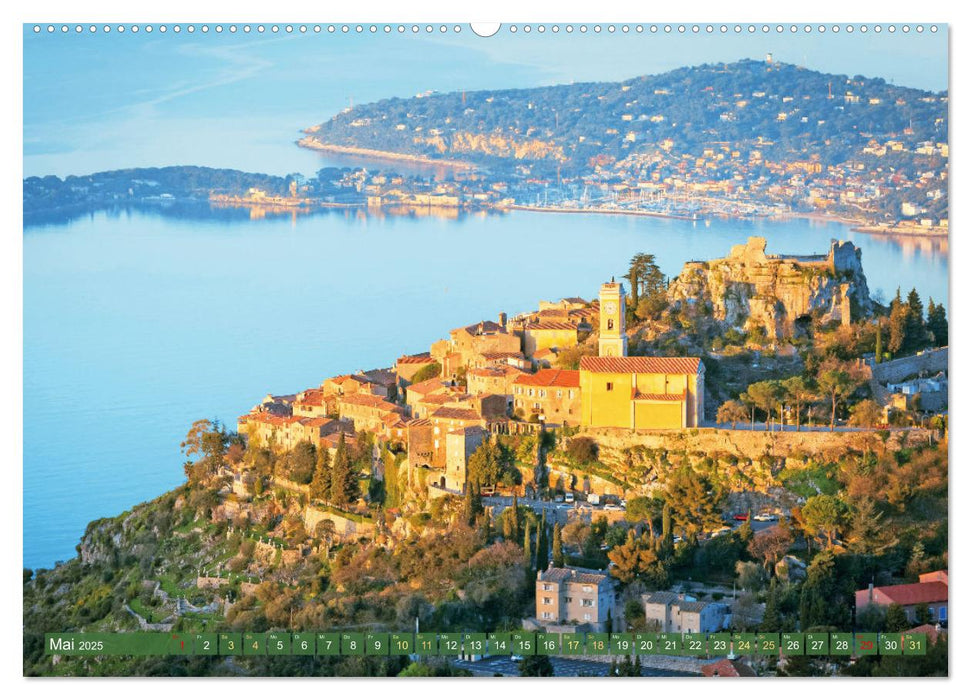 Lebendige Cote d'Azur: Die azurblaue Küste (CALVENDO Wandkalender 2025)