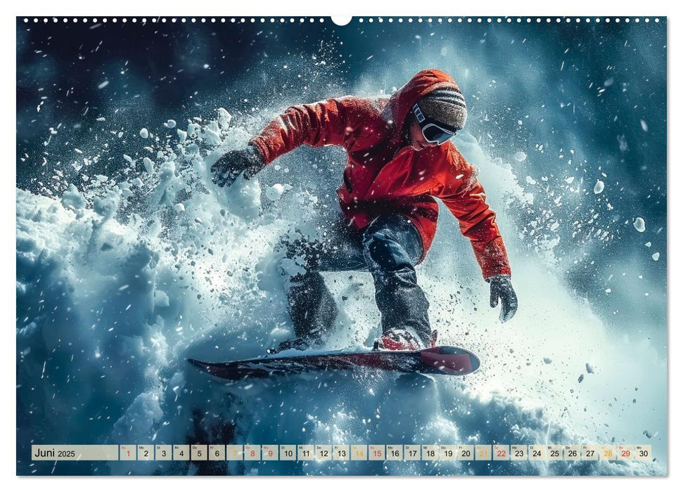 Snowboarden - tolle Momente (CALVENDO Premium Wandkalender 2025)
