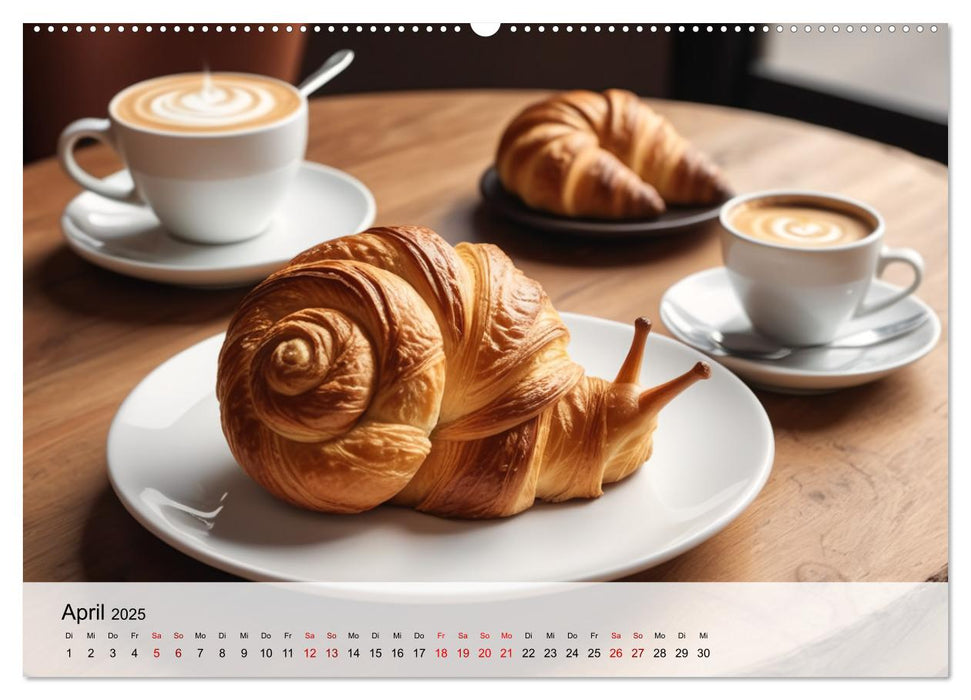 Tierische Croissants (CALVENDO Wandkalender 2025)