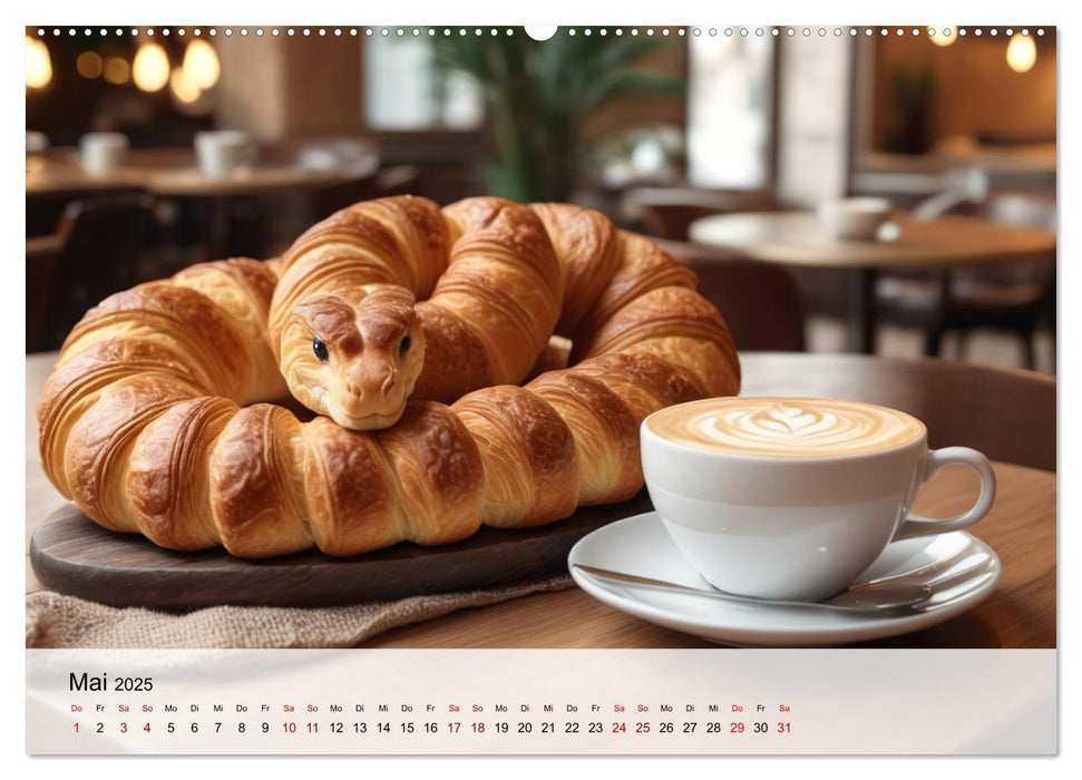 Tierische Croissants (CALVENDO Wandkalender 2025)
