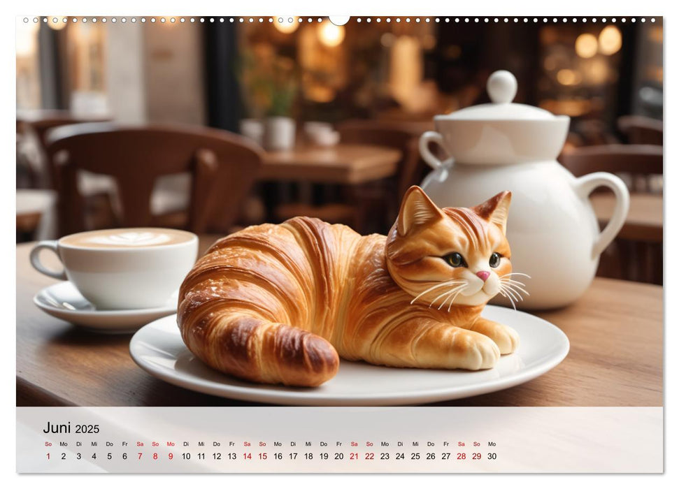 Tierische Croissants (CALVENDO Premium Wandkalender 2025)