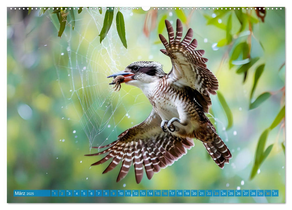 Der Kookaburra - Im australischen Busch mit dem lachenden Hans (CALVENDO Wandkalender 2025)