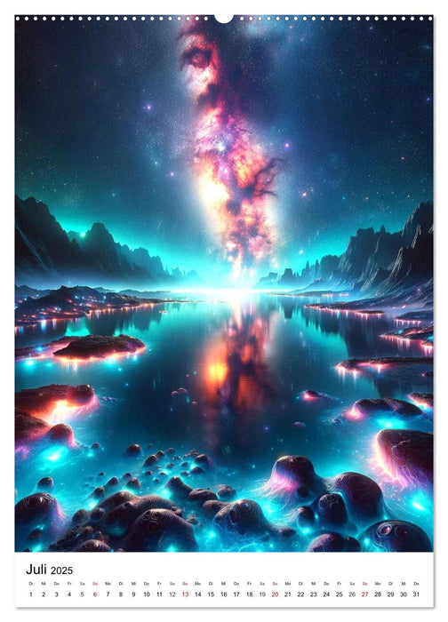 Astronomie Visionen - Ein von KI erschaffenes Panorama des Kosmos (CALVENDO Premium Wandkalender 2025)