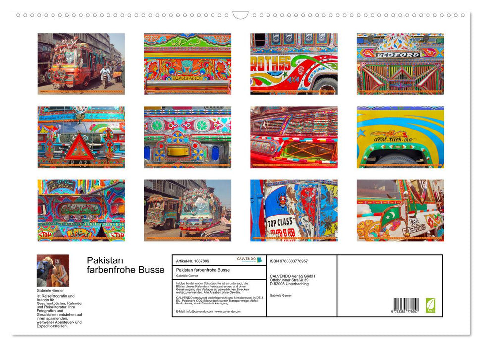 Pakistan farbenfrohe Busse (CALVENDO Wandkalender 2025)