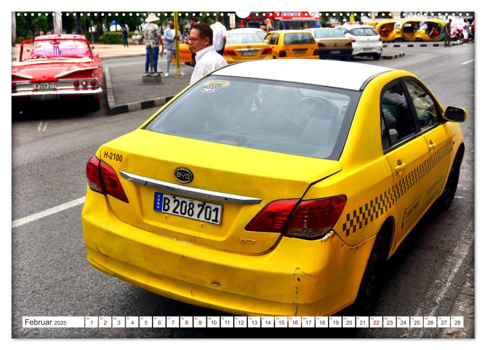 CUBA TAXIS - Havannas gelbe Flotte (CALVENDO Premium Wandkalender 2025)