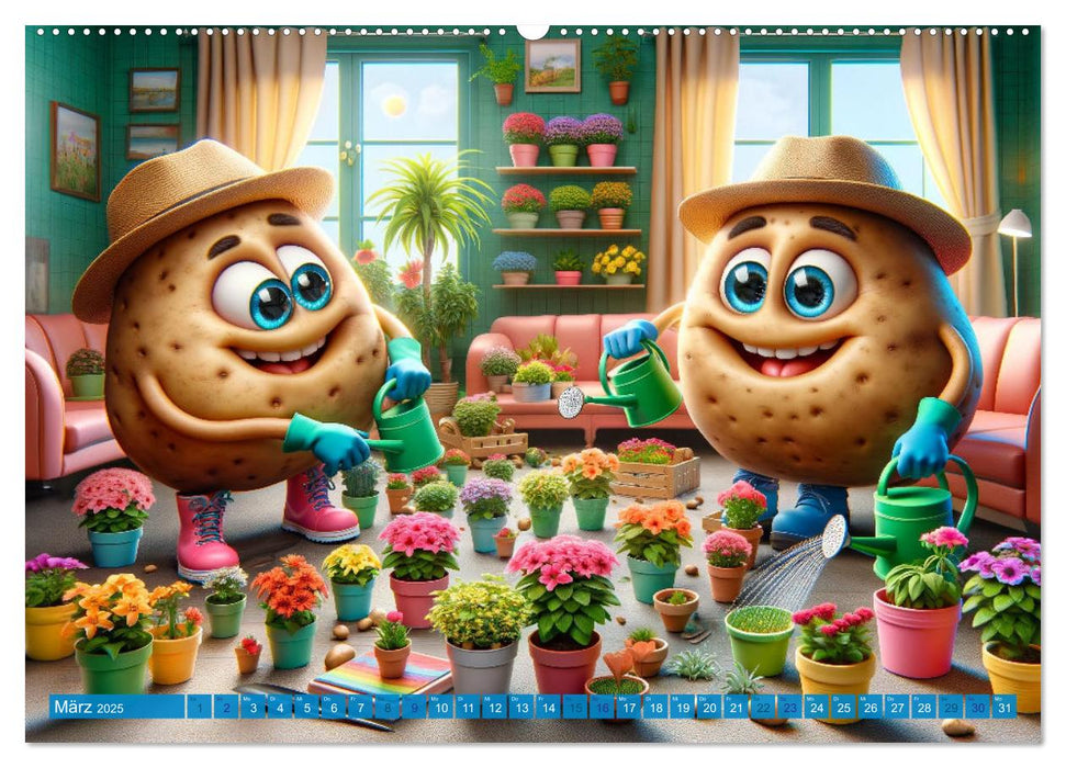 Couch Potatoes: Ein Jahr voll Komfort und Spaß (CALVENDO Wandkalender 2025)