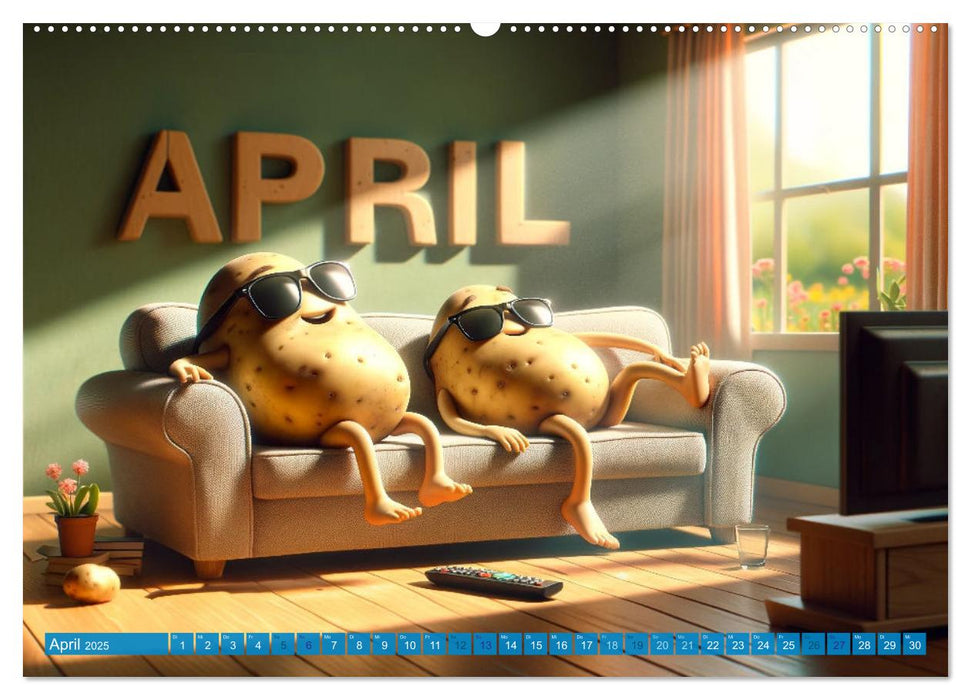 Couch Potatoes: Ein Jahr voll Komfort und Spaß (CALVENDO Wandkalender 2025)