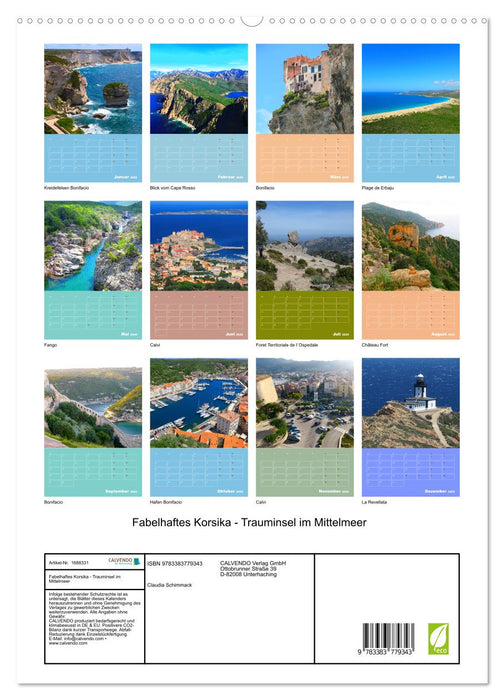 Fabelhaftes Korsika - Trauminsel im Mittelmeer (CALVENDO Premium Wandkalender 2025)