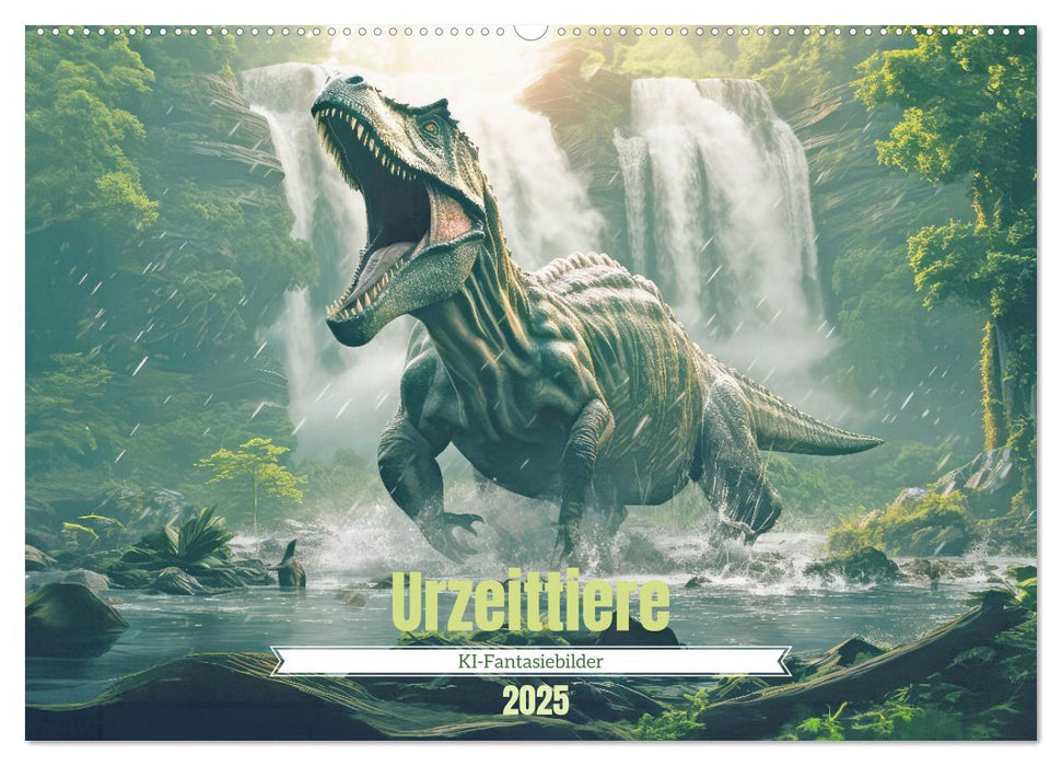 Urzeittiere - KI-Fantasiebilder (CALVENDO Wandkalender 2025)