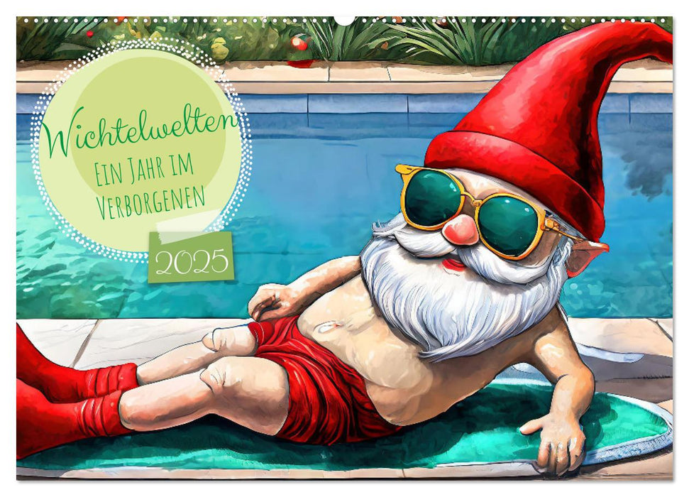 Secret Santa Worlds - Une année en secret (Calendrier mural CALVENDO 2025) 