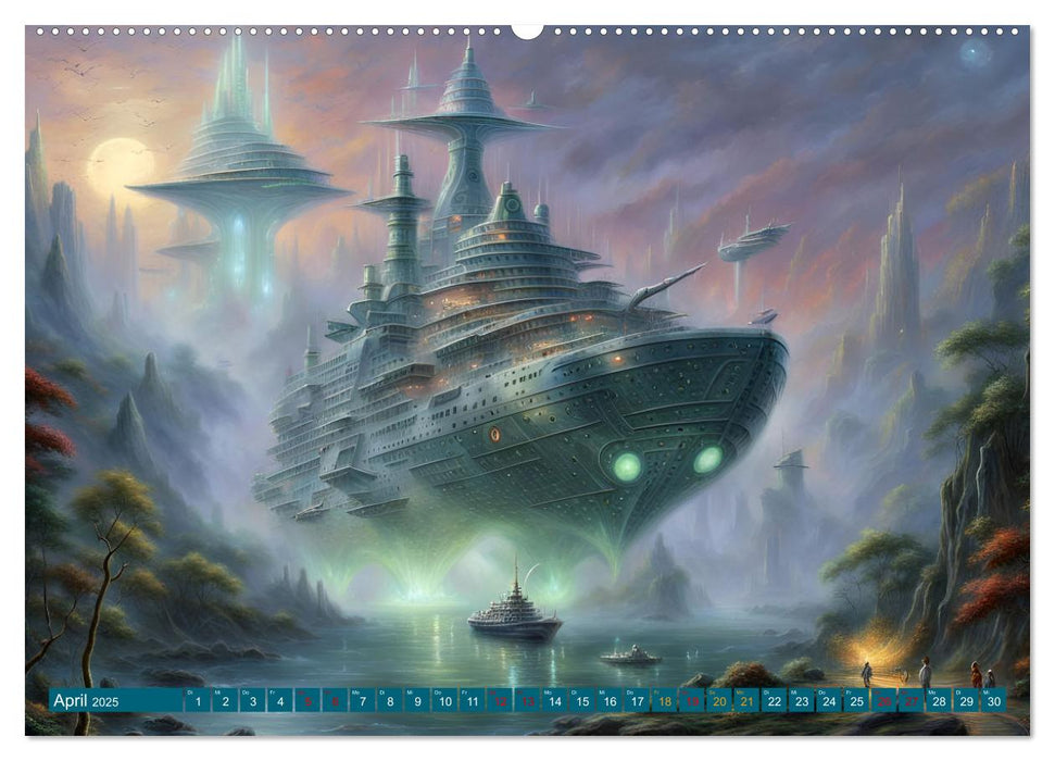 Futuristische Giganten Eine Welt von Morgen (CALVENDO Wandkalender 2025)
