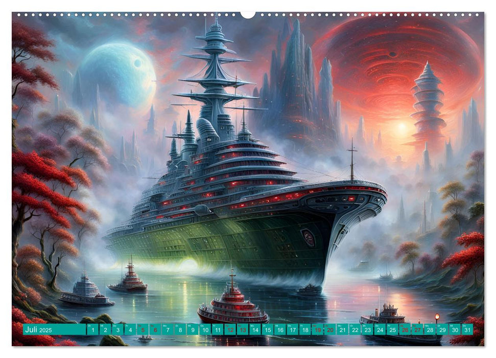 Futuristische Giganten Eine Welt von Morgen (CALVENDO Premium Wandkalender 2025)